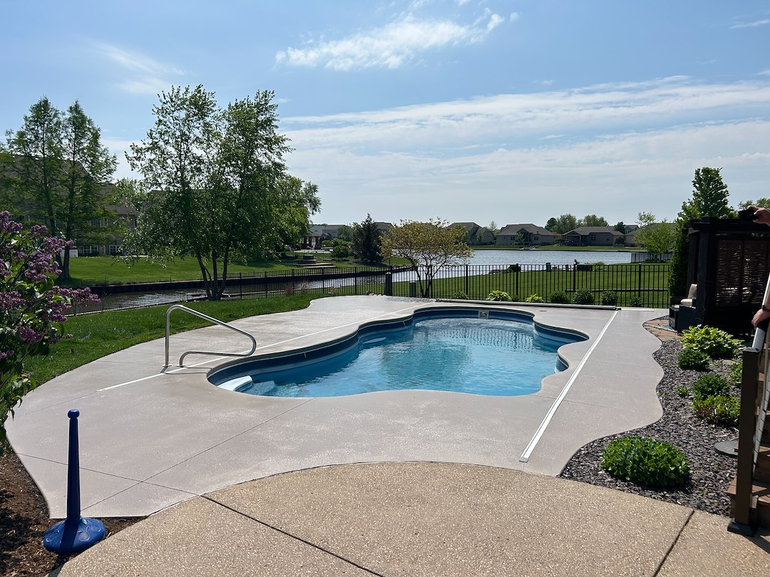 Concrete Pool Surround Cleaning and Sealing in Bloomington, Illinois